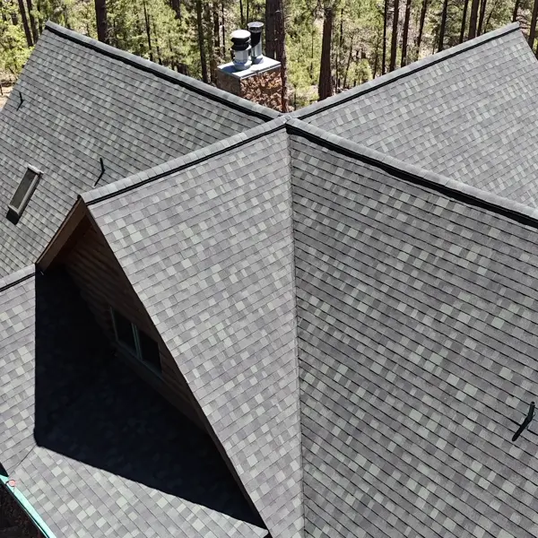 Recent Prescott roof replacement aerial photo